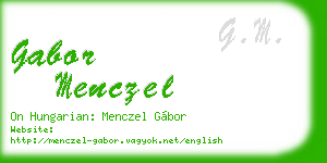 gabor menczel business card